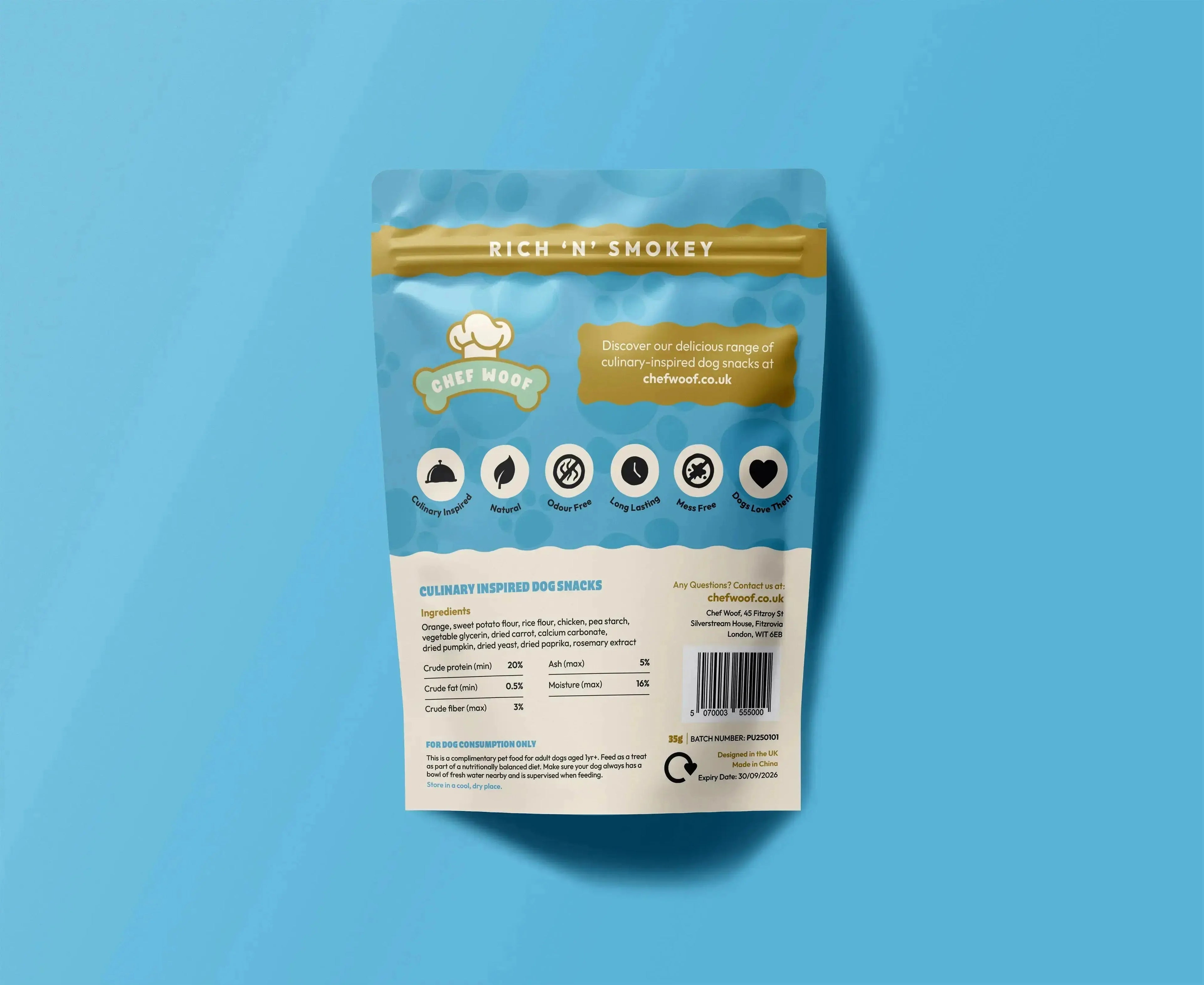 BARK RIBS CASE - 30x35g - Dog Treats Chef Woof