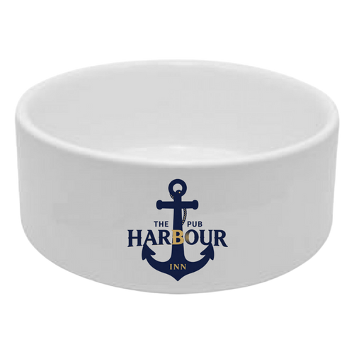 Close up of logo on branded dog bowl by Chef Woof