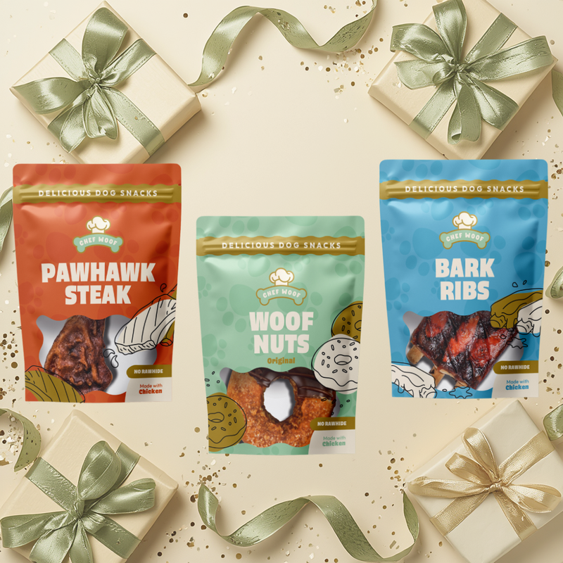 Natural dog treat gift UK by Chef Woof