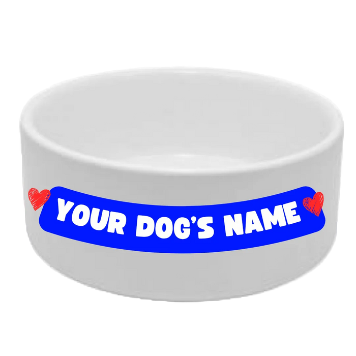 Personalised dog bowl as gift by Chef Woof