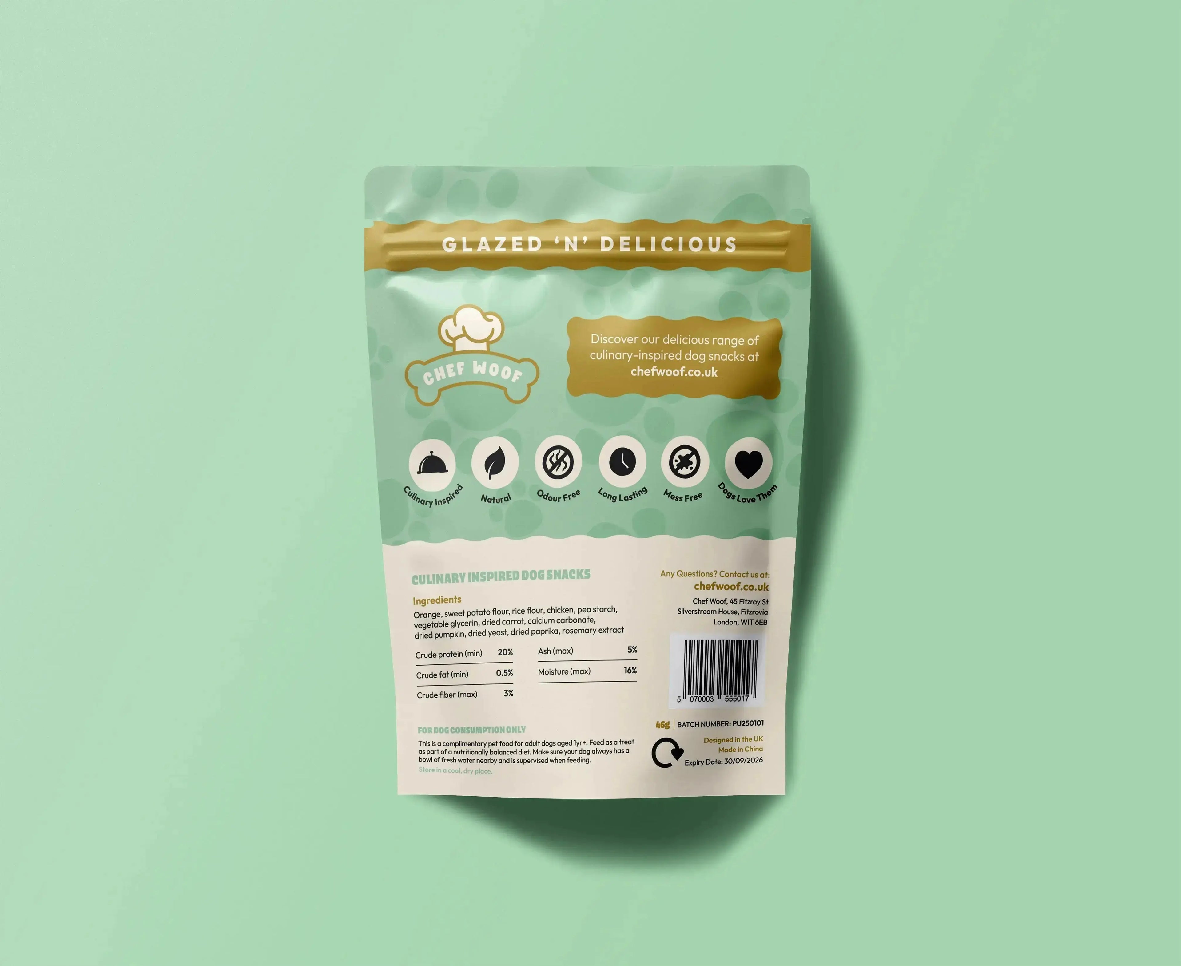 Chef Woof Dog Treats Combo Pack | 3 Natural Dog Treats Chef Woof | Dog Treats for hospitality