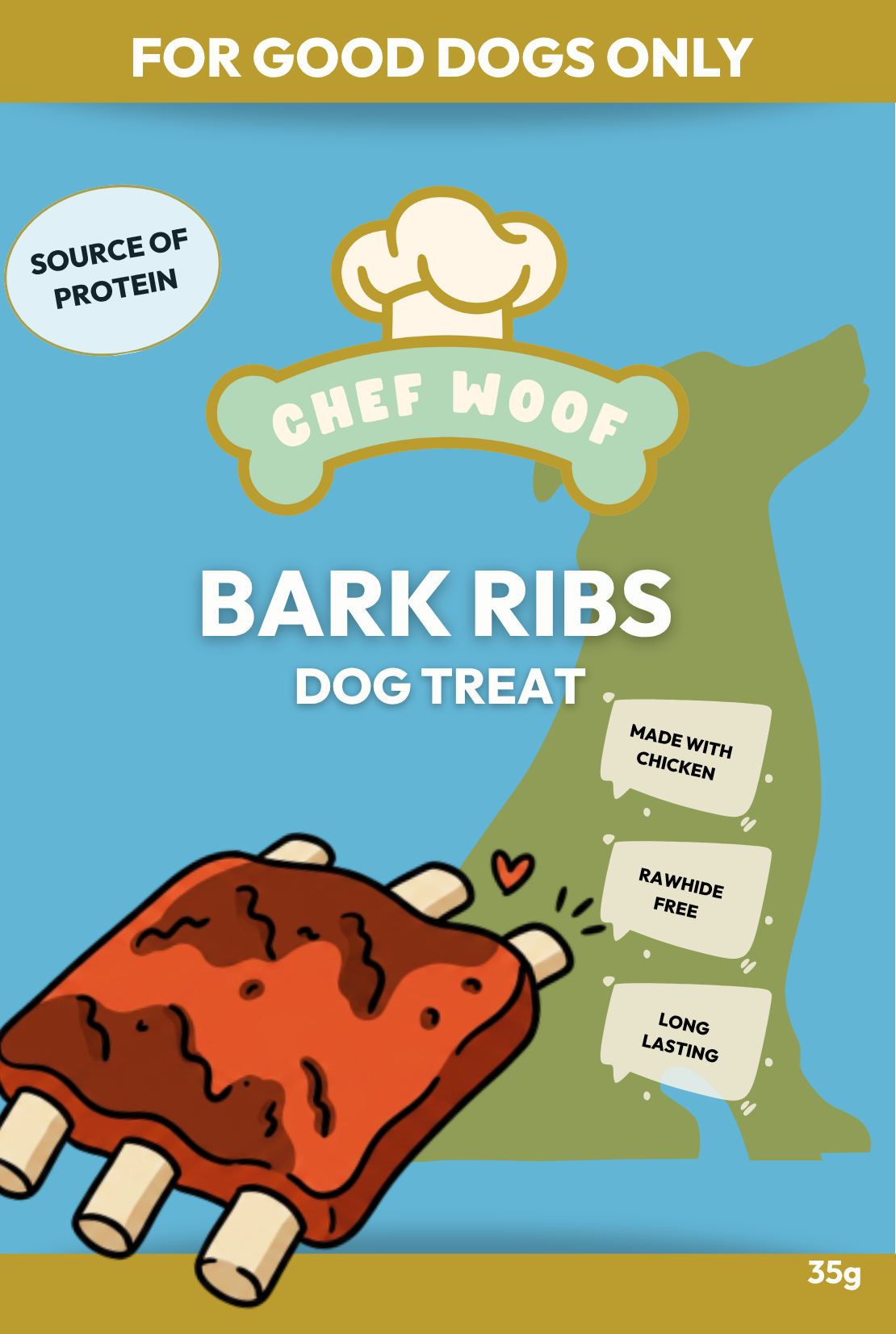 BARK RIBS - Natural Dog Treat 1x35g