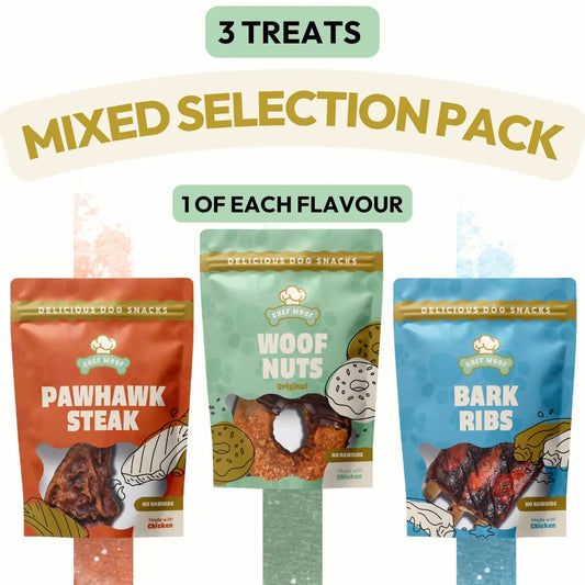 Chef Woof Dog Treats Selection | 3 Natural Dog Treats Chef Woof | Dog Treats for hospitality